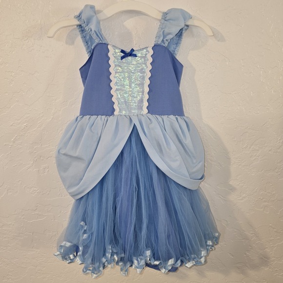 Lover Dovers 4T/5T Blue Ruffle tutu ribbon Cinderella dress costume dress up - Picture 2 of 10